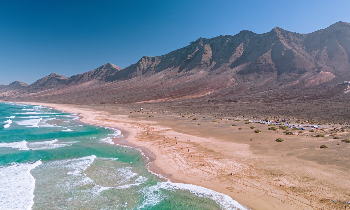 Imagen panorámica de la Playa de Cofete