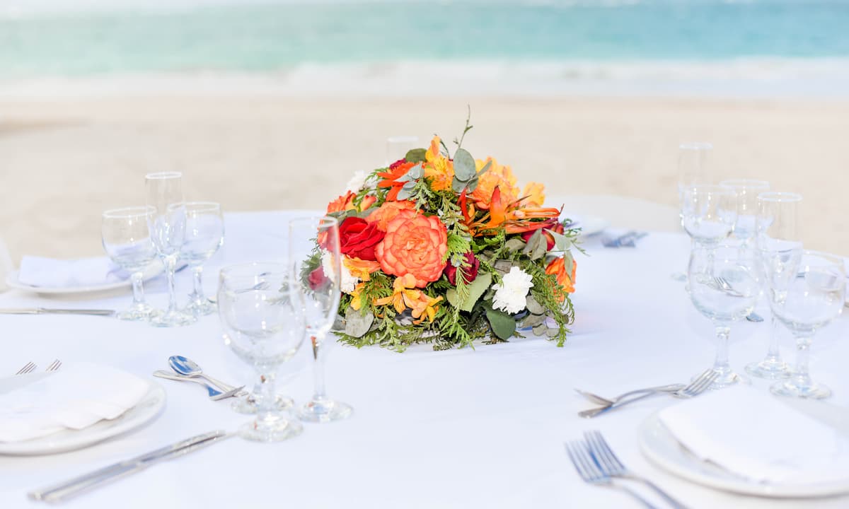 Hochzeit Dominikanischen Republik Tischdienst