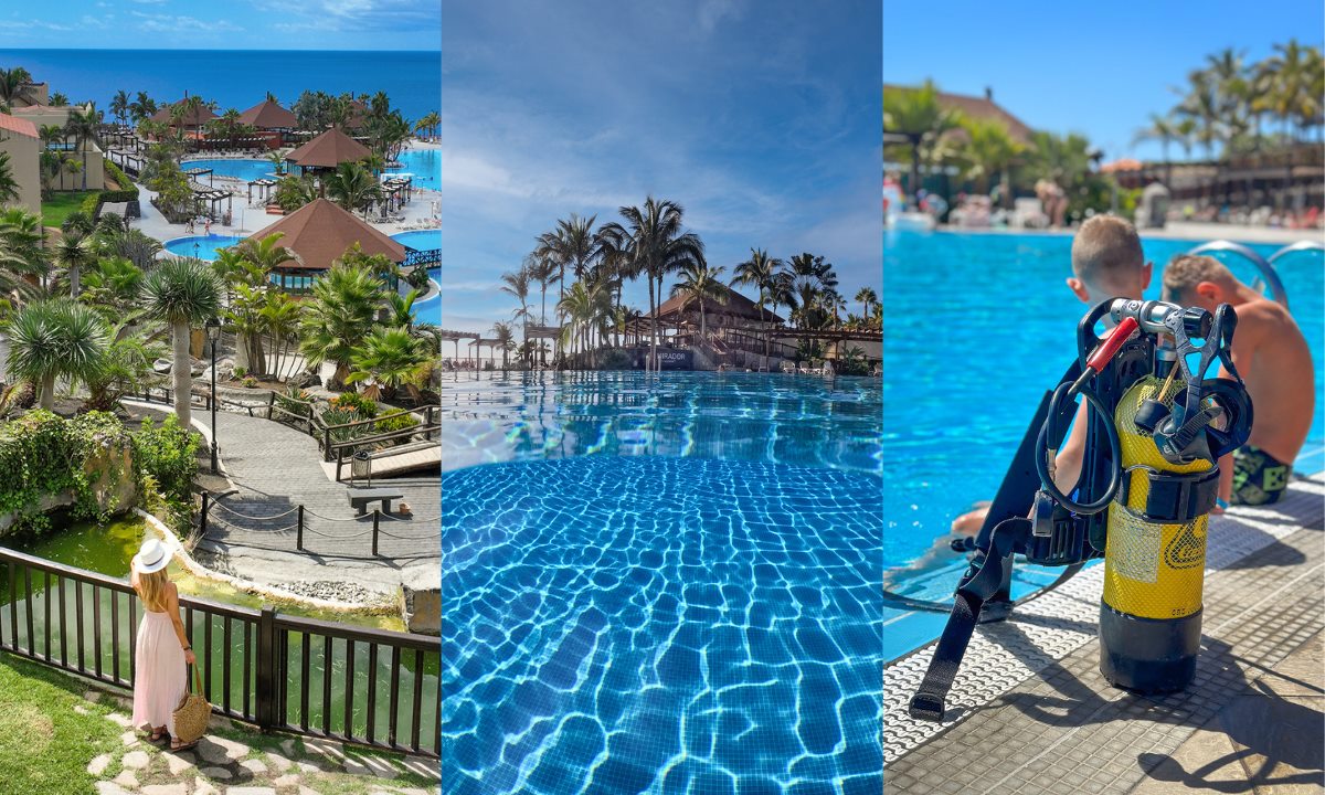 Piscinas, zonas exteriores y actividades acuáticas del hotel La Palma Princess
