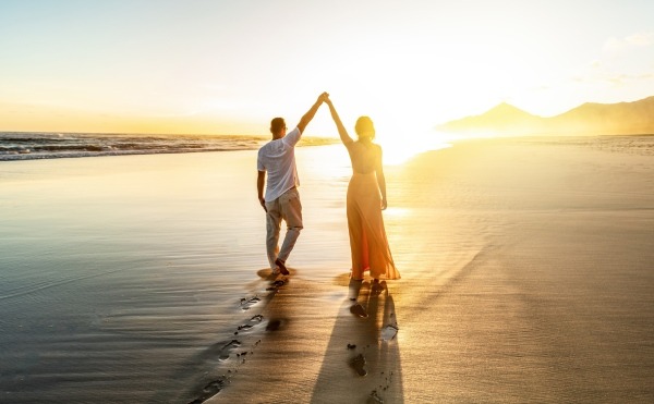 Couple on a Beach in the Canary Islands