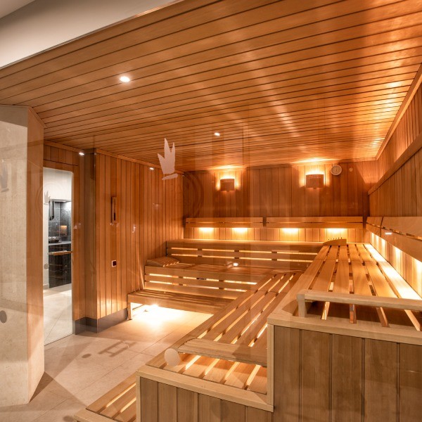 Cozy-designed sauna at Guayarmina Princess